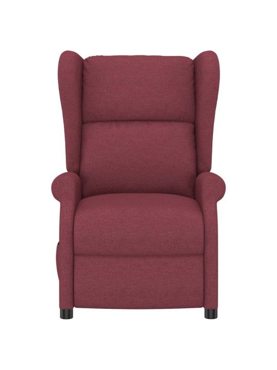 Elektrické polohovací křeslo ušák vínové textil