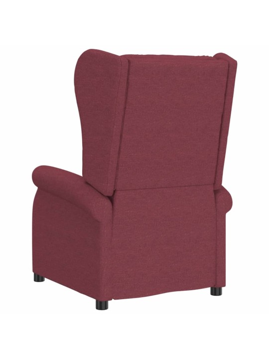 Elektrické polohovací křeslo ušák vínové textil