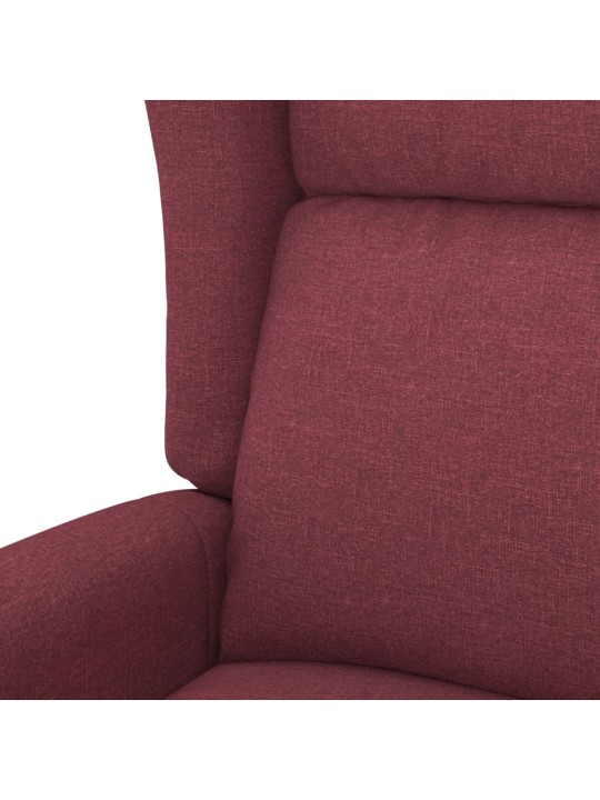 Elektrické polohovací křeslo ušák vínové textil