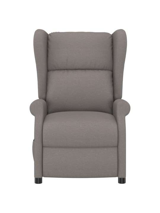 Elektrické polohovací křeslo ušák taupe textil
