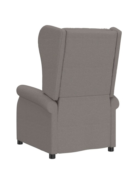 Elektrické polohovací křeslo ušák taupe textil