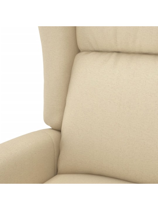Elektrické polohovací křeslo ušák krémové textil
