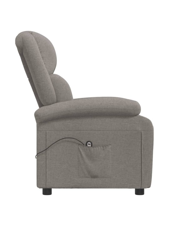 Elektrické polohovací křeslo taupe textil