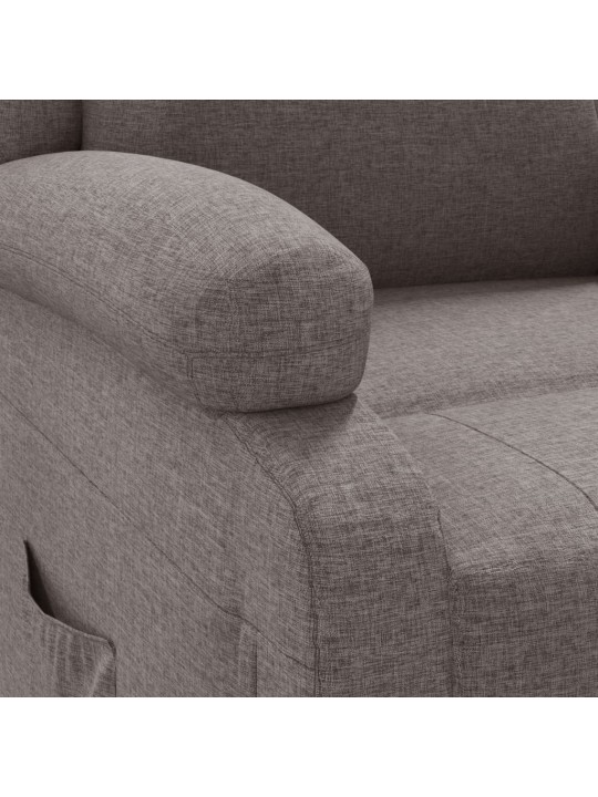 Elektrické polohovací křeslo taupe textil