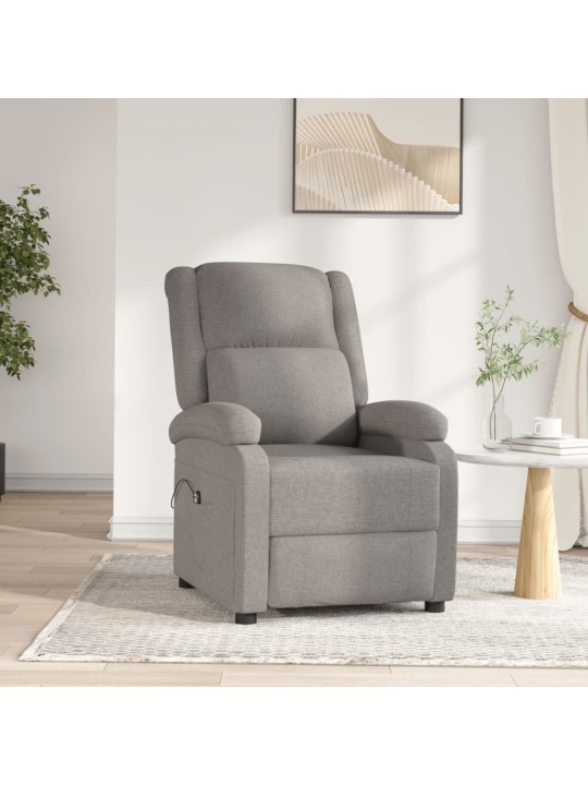 Elektrické polohovací křeslo taupe textil