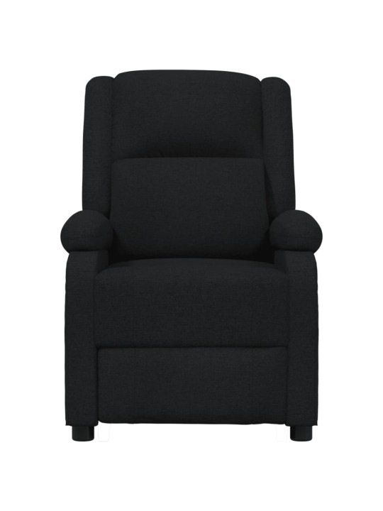 Elektrické masážní křeslo černé textil