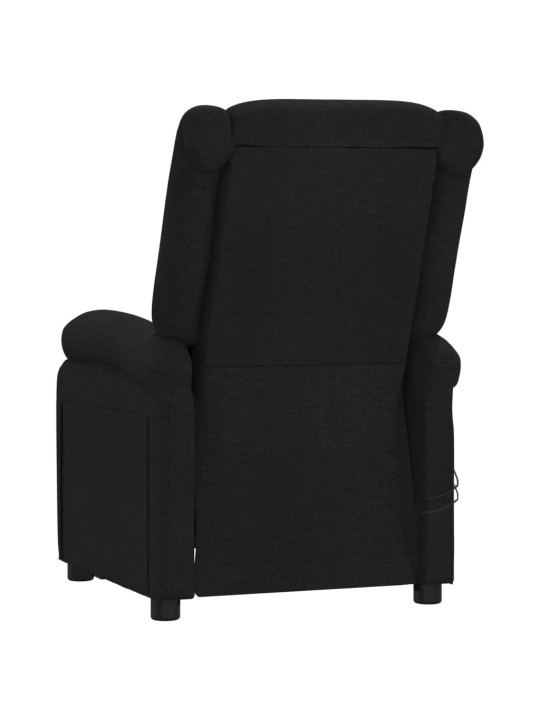 Elektrické masážní křeslo černé textil