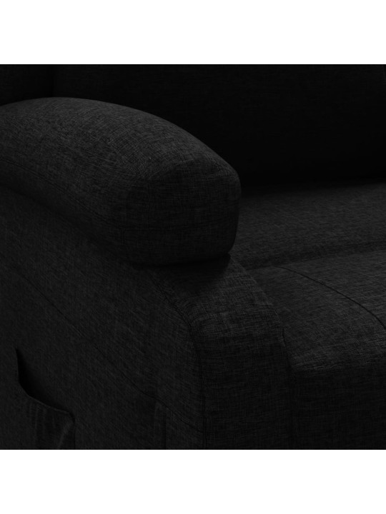 Elektrické masážní křeslo černé textil