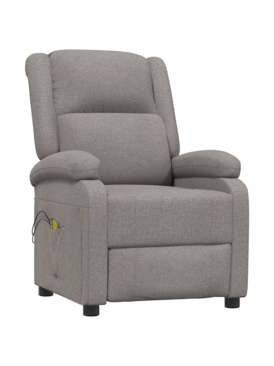 Elektrické masážní křeslo taupe textil