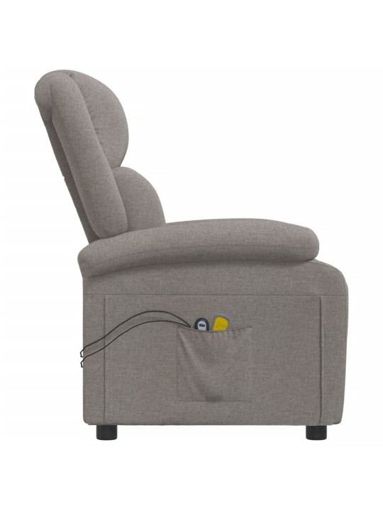Elektrické masážní křeslo taupe textil