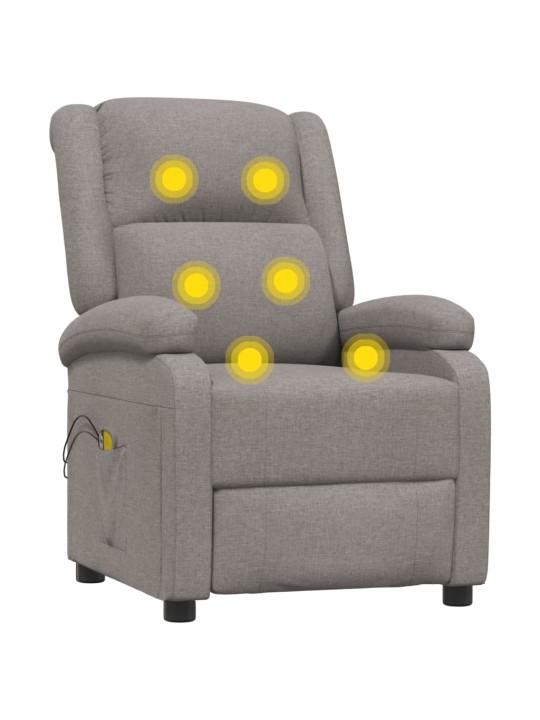 Elektrické masážní křeslo taupe textil
