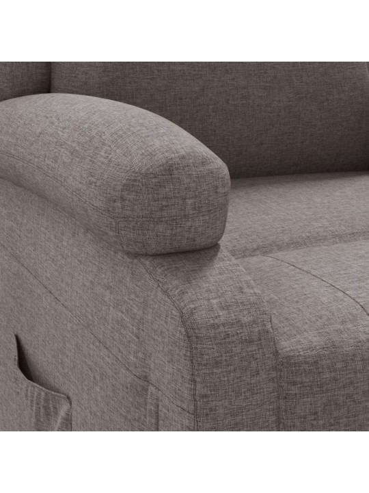 Elektrické masážní křeslo taupe textil
