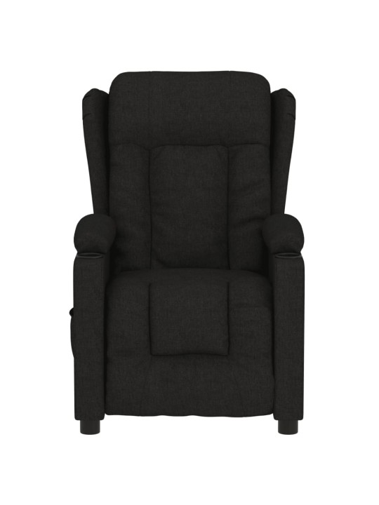 Elektrické polohovací křeslo černé textil