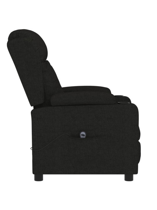 Elektrické polohovací křeslo černé textil
