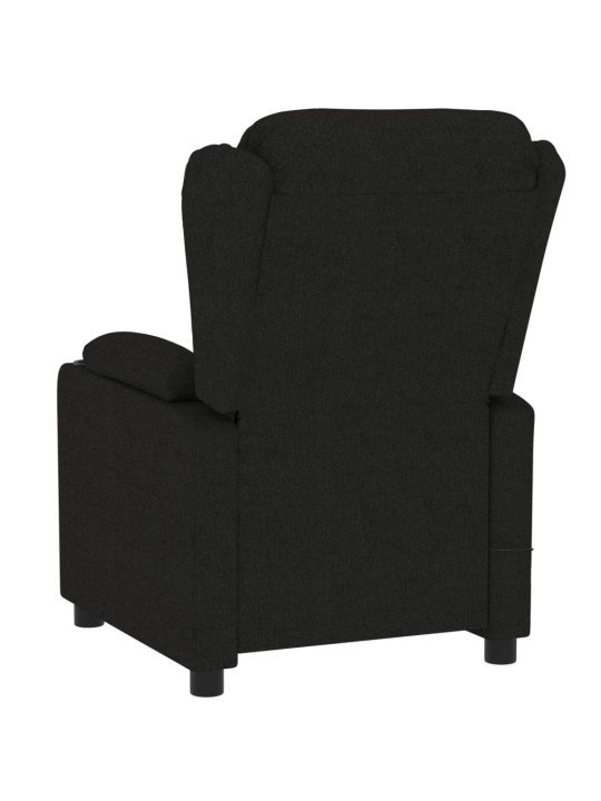 Elektrické polohovací křeslo černé textil