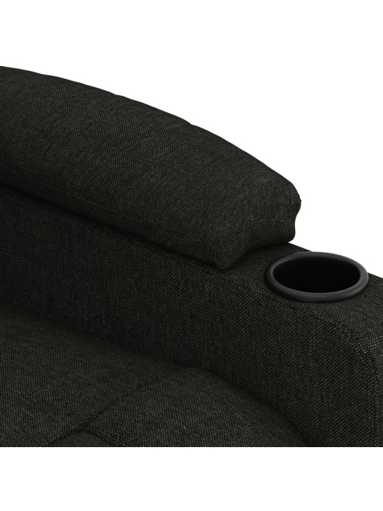 Elektrické polohovací křeslo černé textil