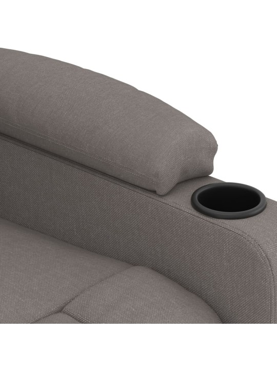 Elektrické polohovací křeslo taupe textil