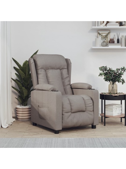 Elektrické polohovací křeslo taupe textil