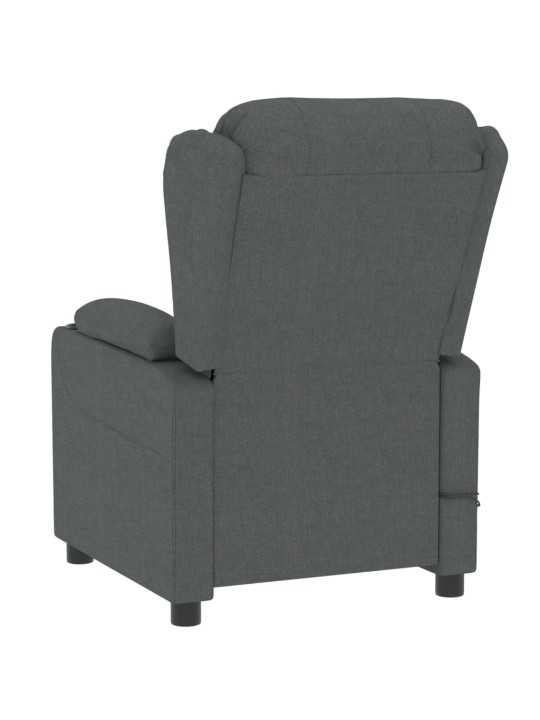 Elektrické masážní křeslo tmavě šedé textil