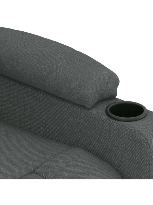 Elektrické masážní křeslo tmavě šedé textil