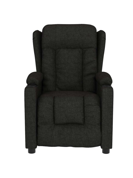 Elektrické masážní křeslo černé textil