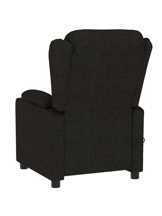 Elektrické masážní křeslo černé textil