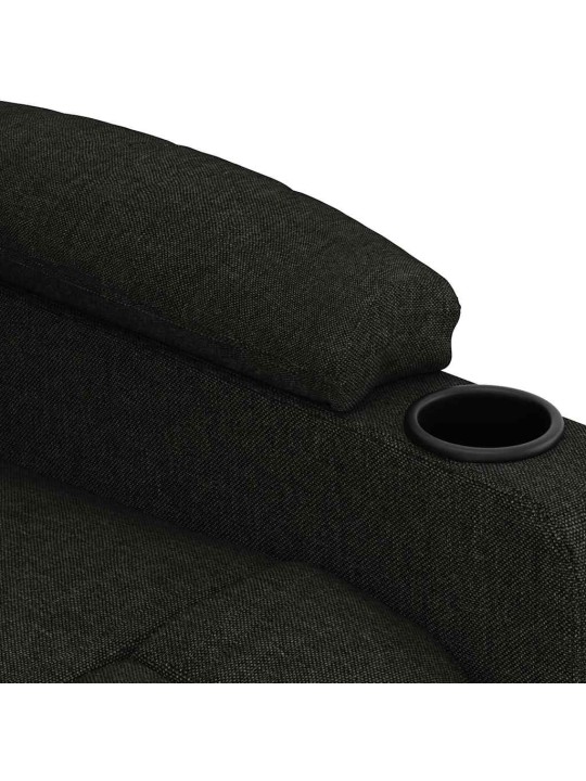 Elektrické masážní křeslo černé textil