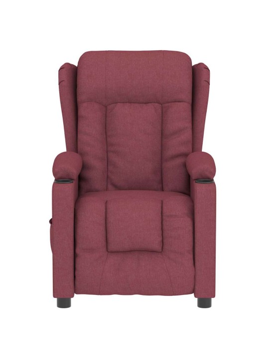 Elektrické masážní křeslo vínové textil