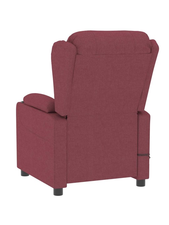 Elektrické masážní křeslo vínové textil