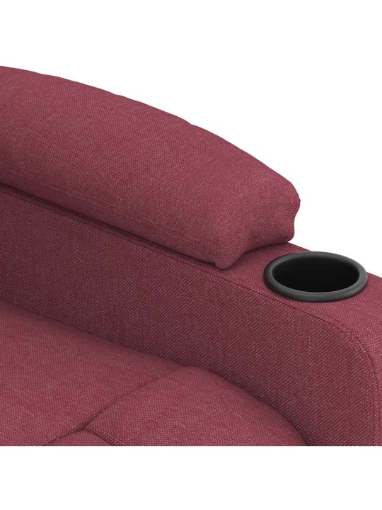 Elektrické masážní křeslo vínové textil