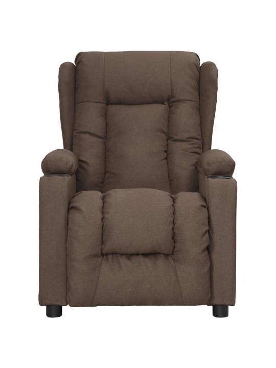 Elektrické masážní křeslo taupe textil