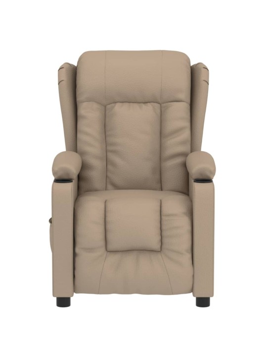 Elektrické polohovací křeslo cappuccino umělá kůže
