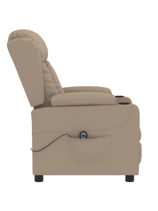 Elektrické polohovací křeslo cappuccino umělá kůže