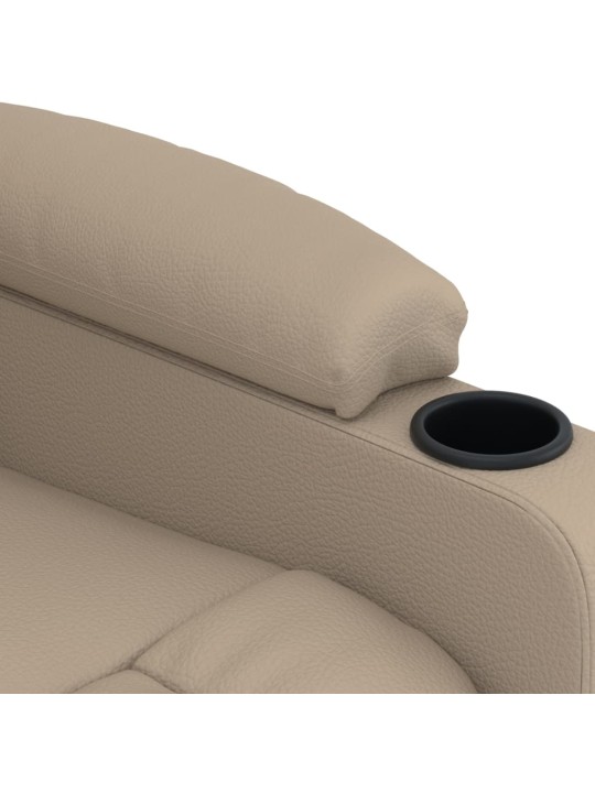 Elektrické polohovací křeslo cappuccino umělá kůže