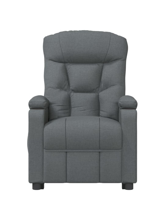 Elektrické polohovací křeslo tmavě šedé textil