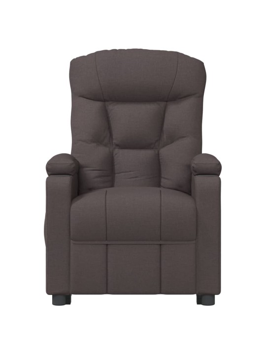 Elektrické masážní křeslo tmavě hnědé textil
