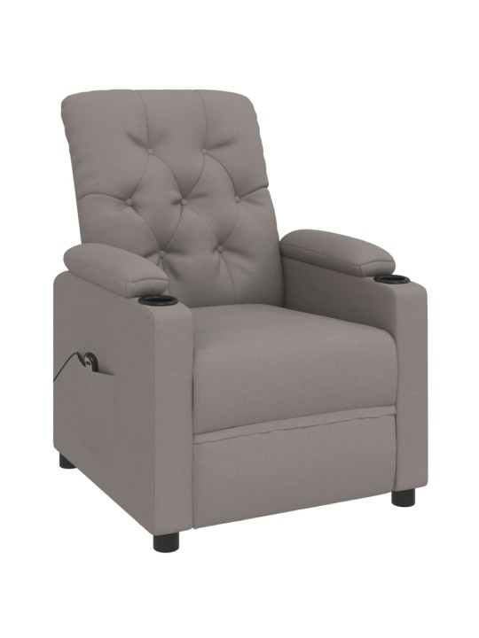 Elektrické polohovací křeslo taupe textil