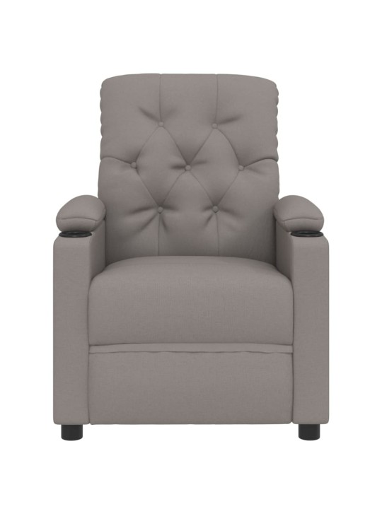 Elektrické polohovací křeslo taupe textil