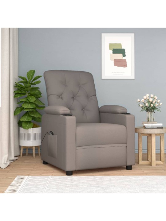 Elektrické polohovací křeslo taupe textil