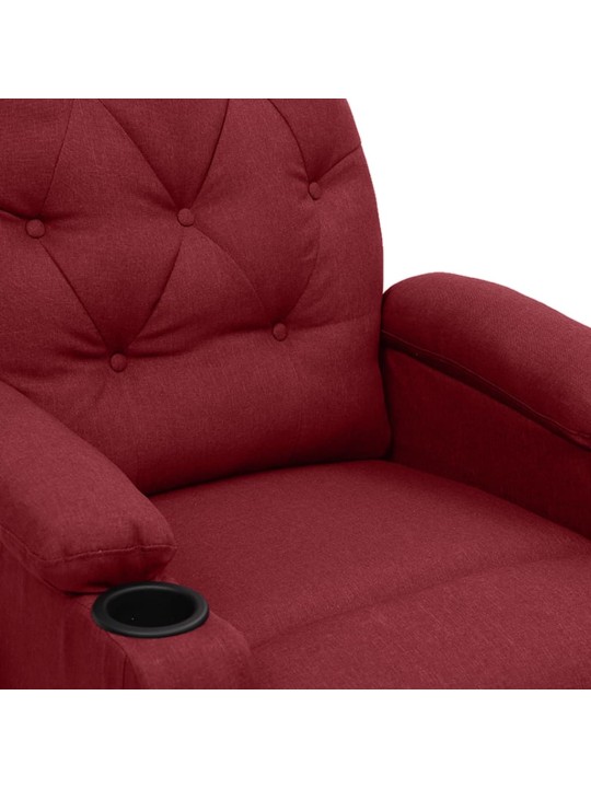 Elektrické masážní křeslo vínové textil