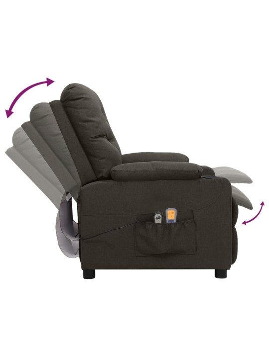 Elektrické masážní křeslo taupe textil