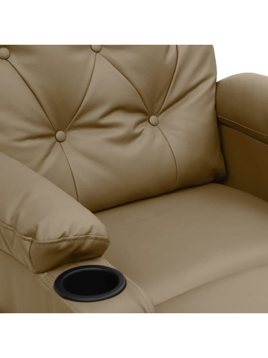 Elektrické polohovací křeslo cappuccino umělá kůže