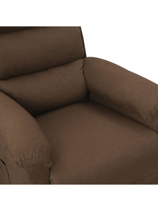 Elektrické masážní křeslo hnědé textil