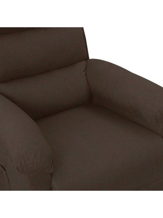 Elektrické masážní křeslo tmavě hnědé textil