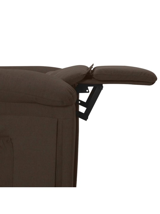 Elektrické masážní křeslo tmavě hnědé textil