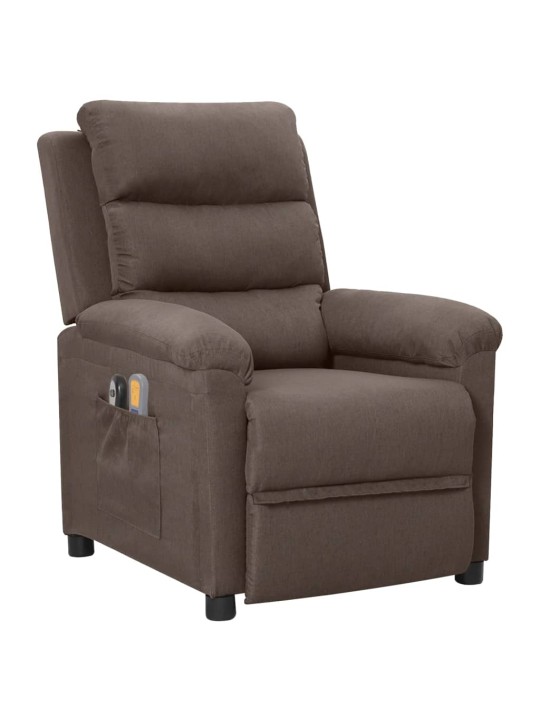 Elektrické masážní křeslo taupe textil