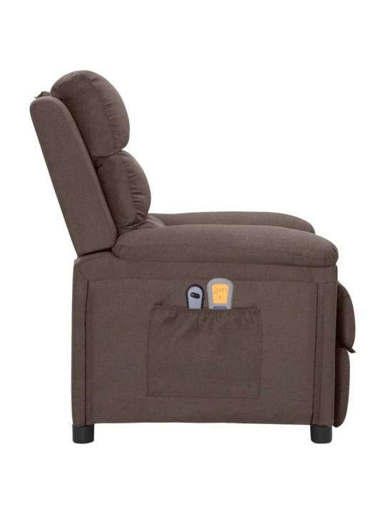 Elektrické masážní křeslo taupe textil