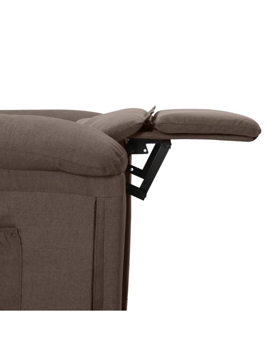 Elektrické masážní křeslo taupe textil