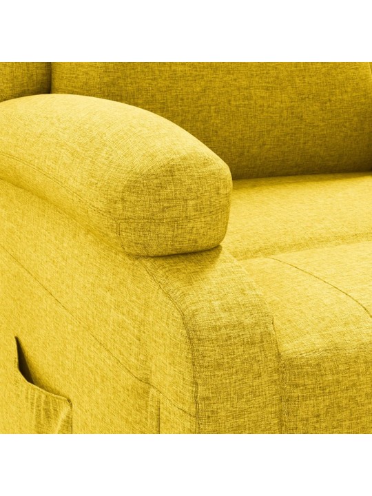 Elektrické polohovací křeslo žluté textil