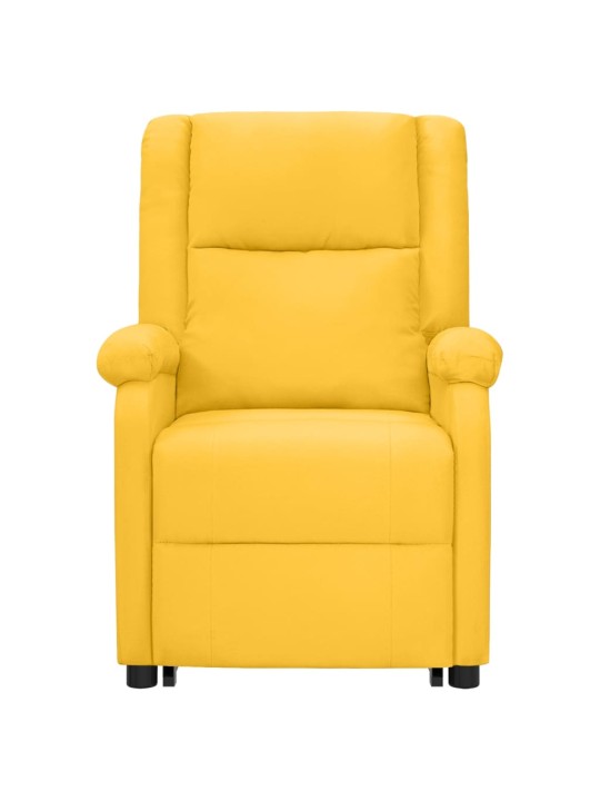 Zvedací křeslo žluté textil